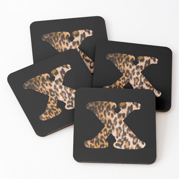 Item preview, Letter X leopard print designed and sold by ColorsHappiness.