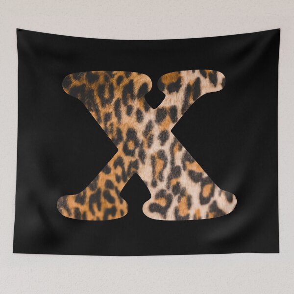 Item preview, Letter X leopard print designed and sold by ColorsHappiness.
