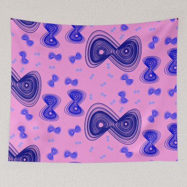 Item preview, Chaotic strange attractor design random - blue and pink designed and sold by rahilvalani.