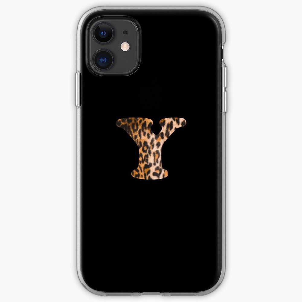 Letter Y leopard print iPhone Case & Cover