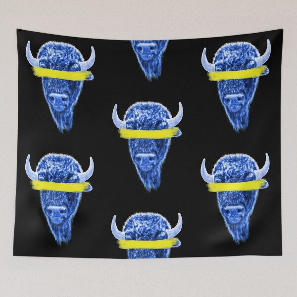 Item preview, Blue Bison Yellow Paint - Nothing To See Here designed and sold by brodyquixote.