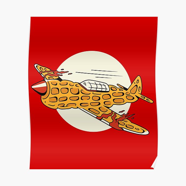 WAFFLE PLANE Poster