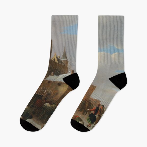 Item preview, Winter Medieval farmstead scene - claes molenaer  designed and sold by Vintage Designs +.