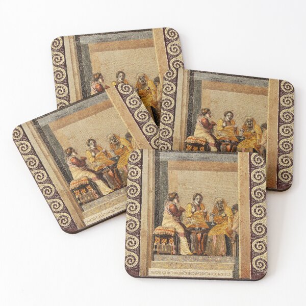 Item preview, ANTIQUE ROMAN MOSAICS ,GREEK COMEDY THEATER SCENE WITH MASKS designed and sold by BulganLumini.