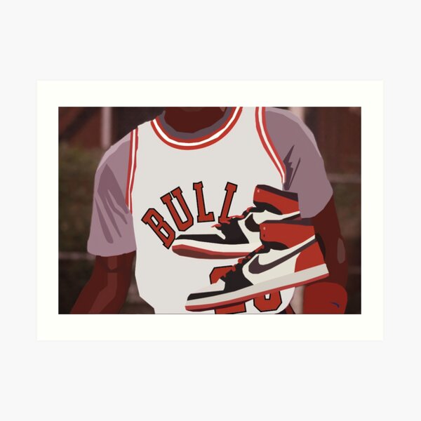 Michael Jordan, Jordan 1 Chicago Ilustración Lámina artística