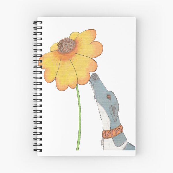 Item preview, Just Sniffing Sunshine - Greyhound with a Flower designed and sold by JaneWrenArt.