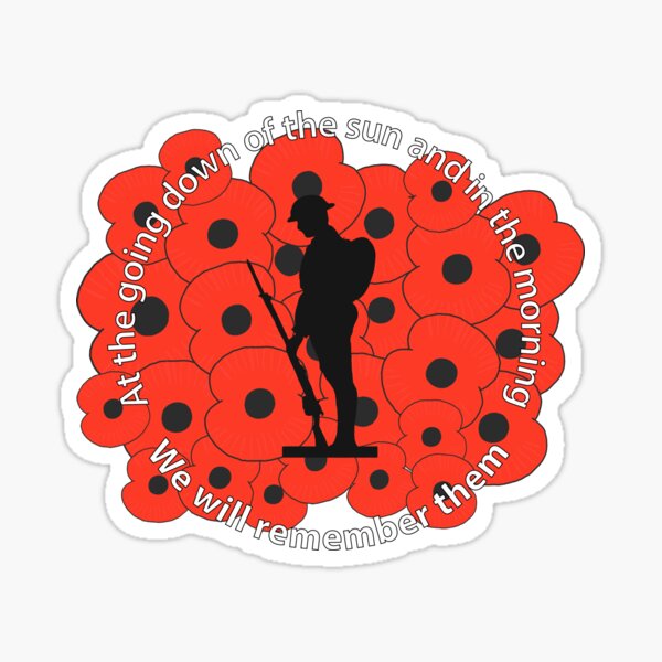 Lest We Forget We Will Remember Them Sticker For Sale By