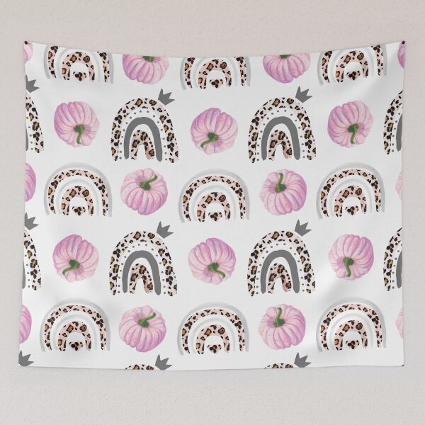Item preview, Pink pumpkins and rainbows designed and sold by pressandcraftuk  Flynn.
