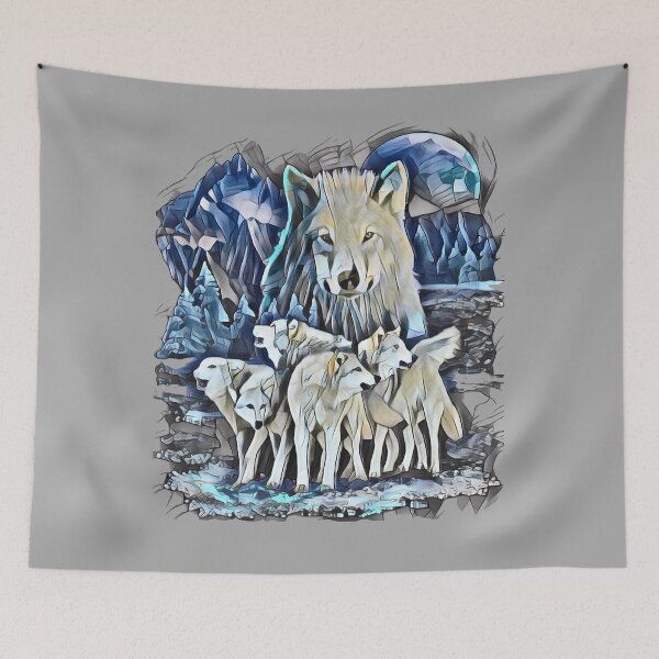 Item preview, Wild Wolf Moon Snow Scene designed and sold by aronia.