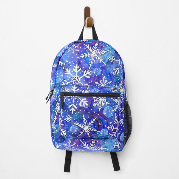 Item preview, Christmas snowflake midnight sky on blue , painted in watercolor designed and sold by MagentaRose.