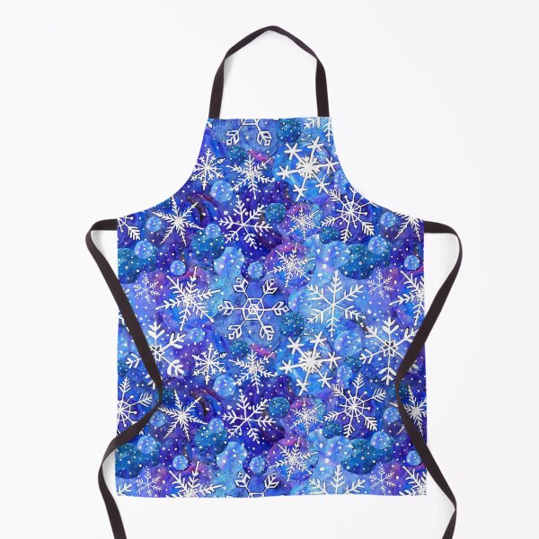 Item preview, Christmas snowflake midnight sky on blue , painted in watercolor designed and sold by MagentaRose.