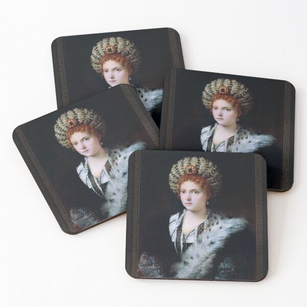 Item preview, Portrait d`Isabella d`Este by Tiziano Vecellio Old Masters Classical Fine Art Reproduction designed and sold by Xzendor7 Digital Art Creations.