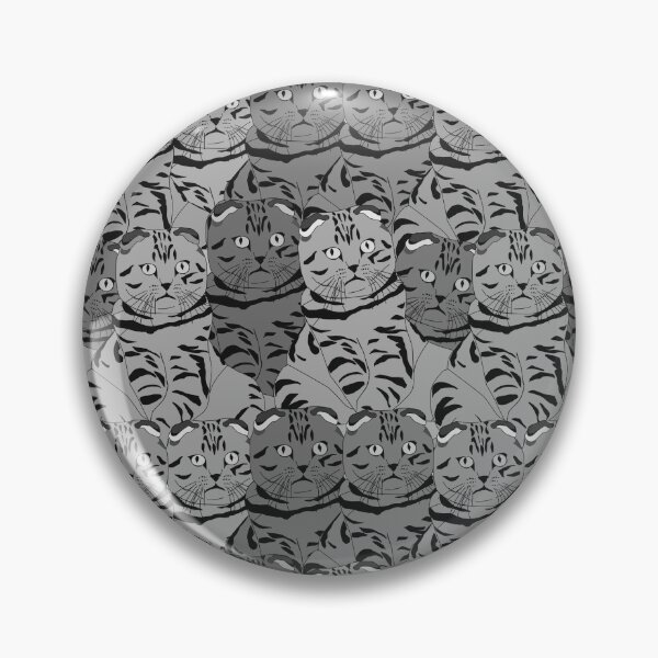 Item preview, Funny Cat Pattern Grey Monochrome designed and sold by everything4eva.