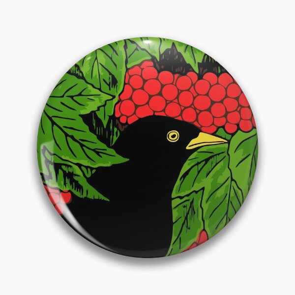 Item preview, Blackbird in Red Berries designed and sold by katemargoli.