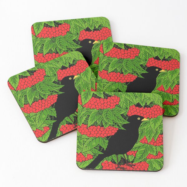 Item preview, Blackbird in Red Berries designed and sold by katemargoli.
