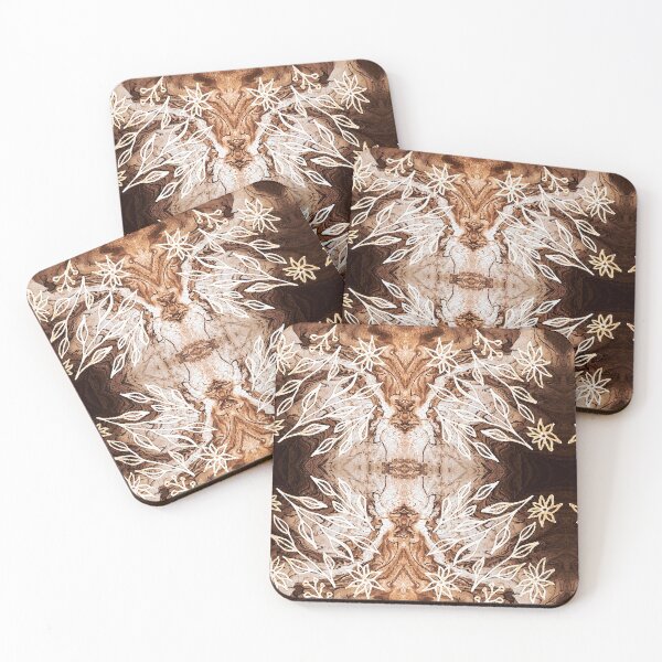 Item preview, Pattern brown with leaves and flowers designed and sold by EnfinityDesign.