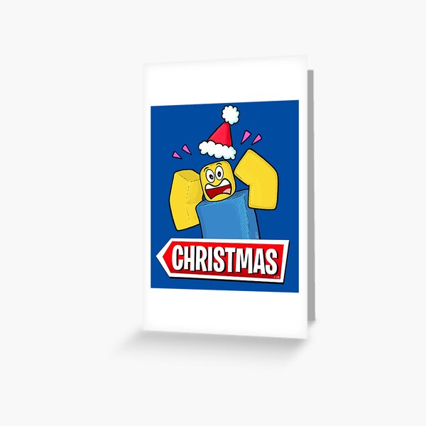 Roblox Sweater Greeting Cards Redbubble - christmas mario area 51 roblox