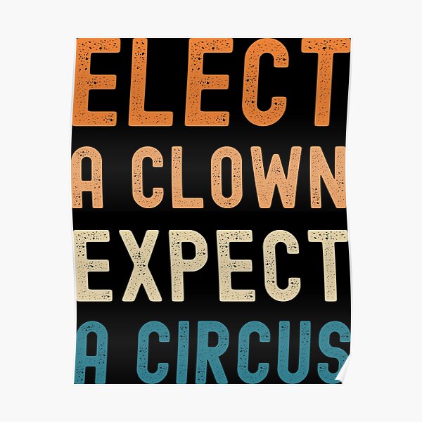 Clown Trump Posters Redbubble - circus juggler drag dress roblox