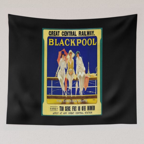 Item preview, Blackpool retro poster designed and sold by CorasPosters.