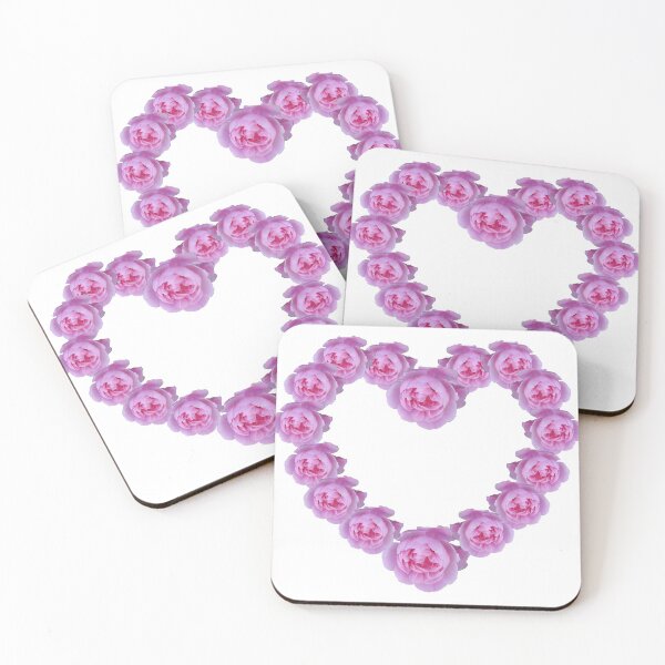 Item preview, Pink English Rose Heart designed and sold by TeeandToast.