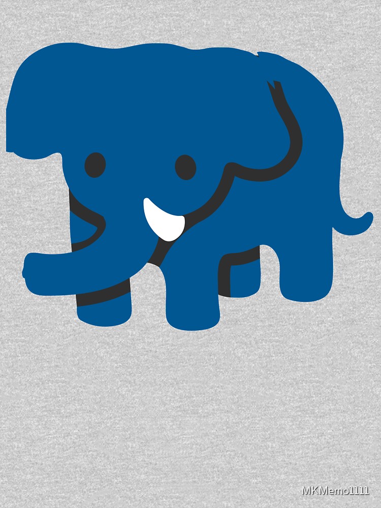 Blue Elephant Cute animal Emoji Costume Gift by MKMemo1111