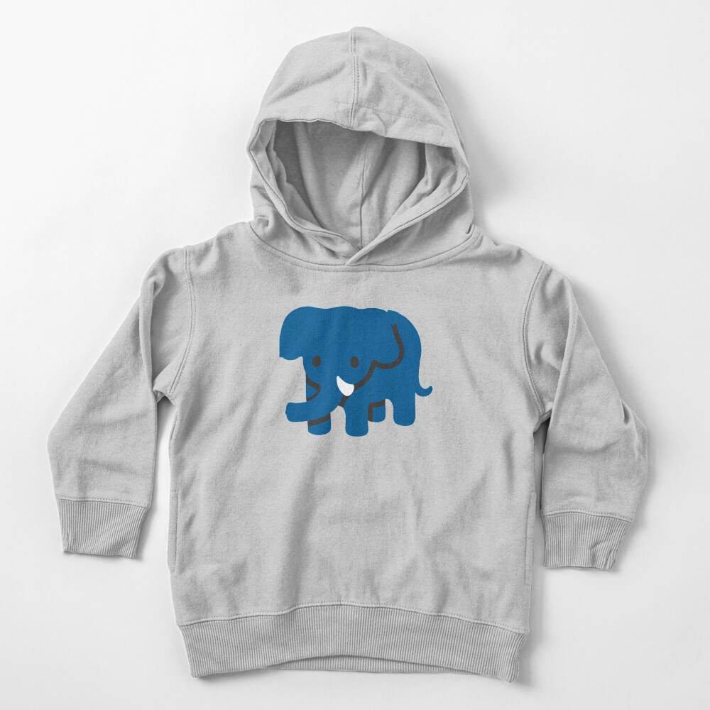 Blue Elephant Cute animal Emoji Costume Gift Toddler Pullover Hoodie
