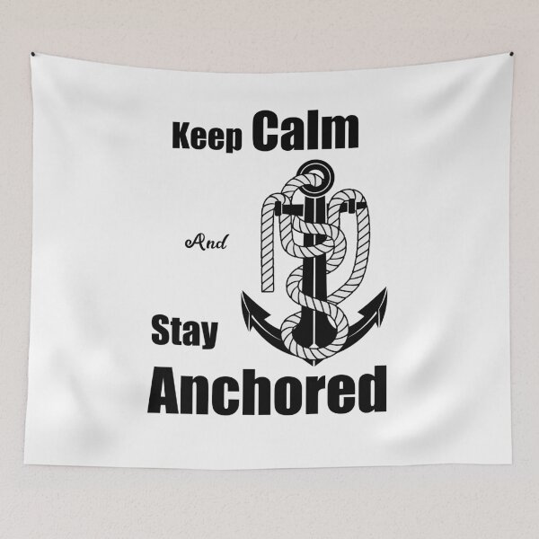 Item preview, Vintage sea anchor with a rope and phrase, Keep Calm And Stay Anchored. designed and sold by hadkhanong.