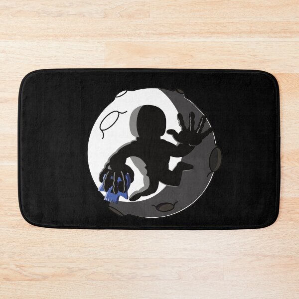 Item preview, Hungry astronaut holding a skull floating in space in front of a moon  designed and sold by ReluctantChickn.