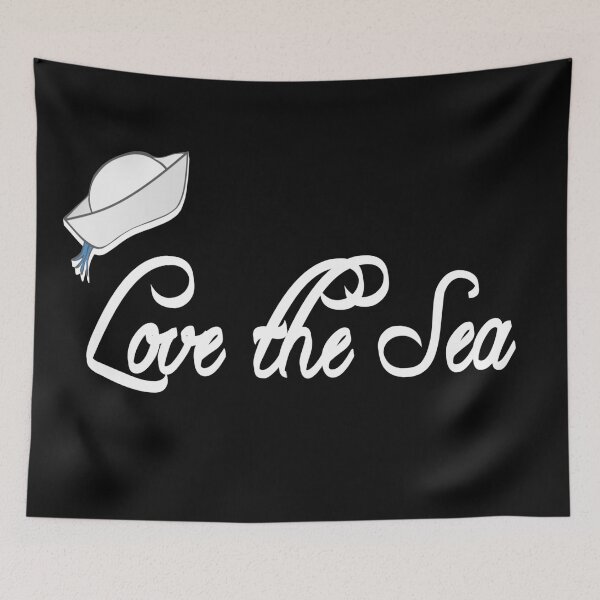 Item preview, Love the Sea, sailor hat, sea, cool seafarer sayings, summer clothes designed and sold by Kirei-Lily.