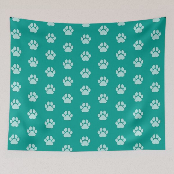 Aperçu de l'œuvre Empreinte de patte - Turquoise créée et vendue par WJ Design.