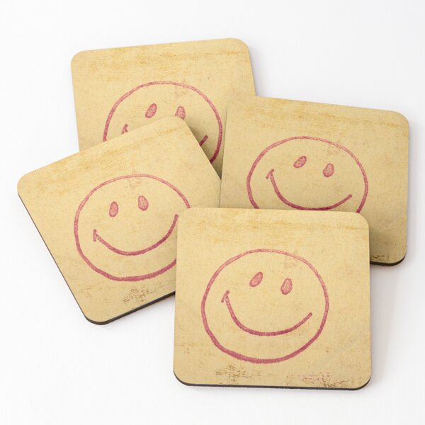 Item preview, Happy Face stamp on old paper designed and sold by sumners.
