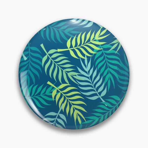 Item preview, Tropical palm leaves navy designed and sold by Katine-Art.