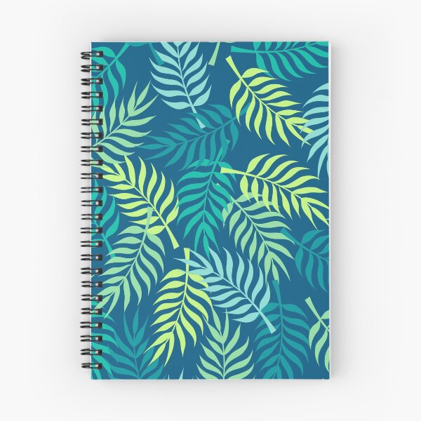 Item preview, Tropical palm leaves navy designed and sold by Katine-Art.