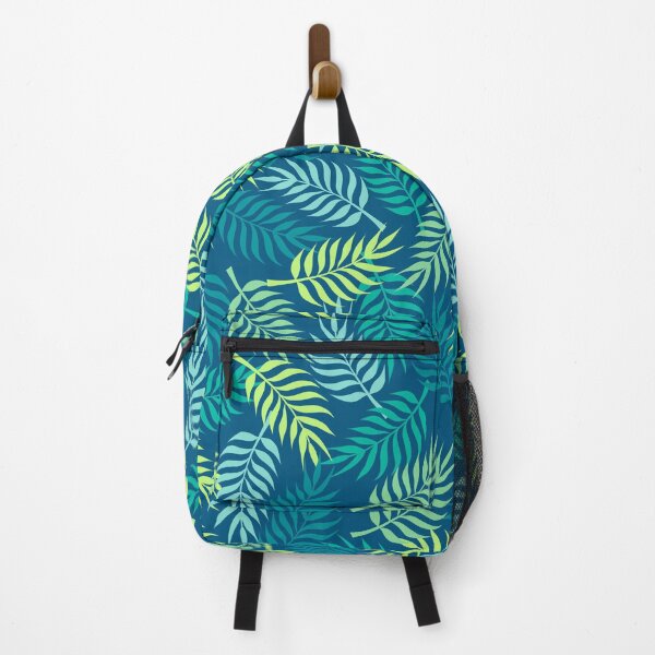 Item preview, Tropical palm leaves navy designed and sold by Katine-Art.