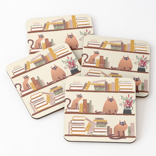 Item preview, Library Cats on Bookshelves designed and sold by space-kitten.