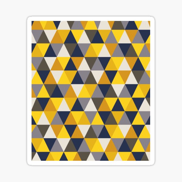 Item preview, Grey, Blue and Mustard Yellow Geometric  designed and sold by OneThreeSix.