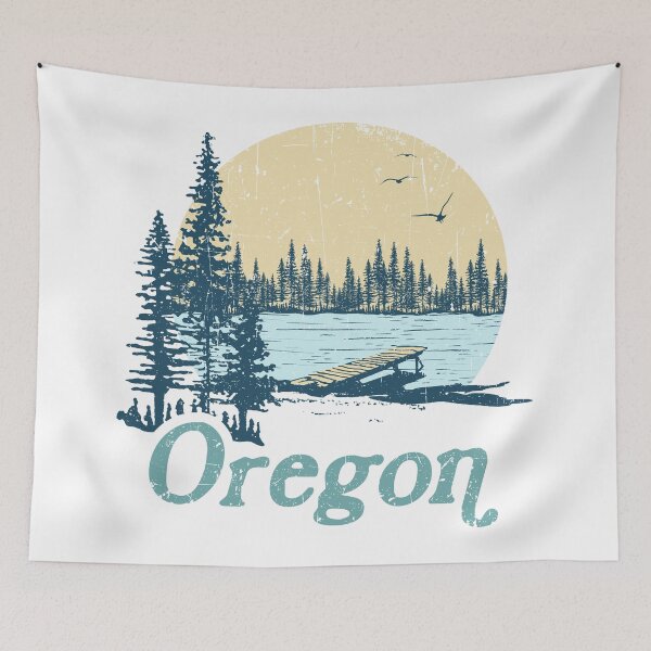 Item preview, Vintage Oregon Dock By A Lake In The Woods designed and sold by GreatLakesLocal.