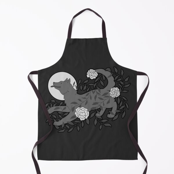 Item preview, Wolf and Flowers (black/grey) designed and sold by ninebats.