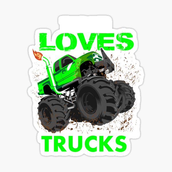 monster truck kid stickers  redbubble