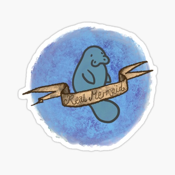 Real Mermaid Manatee Sticker