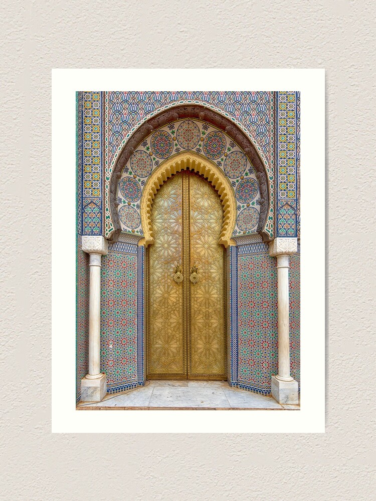 Vintage Moroccan Arched Door Shower Curtain Home Decor Aesthetic