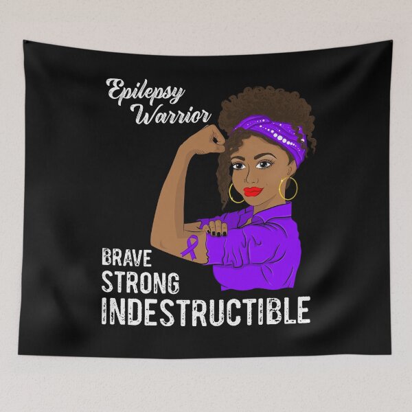 Item preview, Epilepsy Warrior Indestructible Survivor Awareness designed and sold by ZNOVANNA.