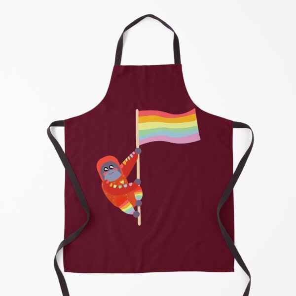 Item preview, Rainbow LGBTQIA pride Cute Sparkly Rainbow Orangutan designed and sold by twicetrader.