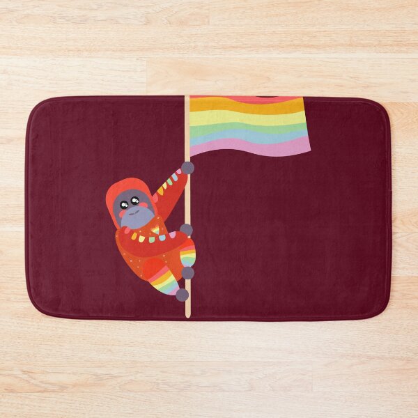 Item preview, Rainbow LGBTQIA pride  Cute Sparkly Rainbow Orangutan  designed and sold by twicetrader.