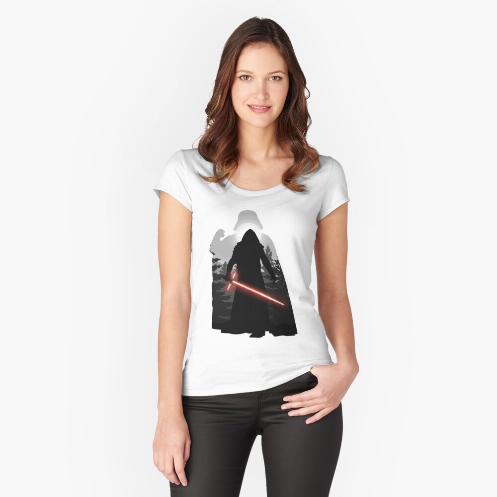Vista previa del artículo con la obra «Camiseta entallada de cuello ancho», diseñado y vendido por Digital-Dweller.