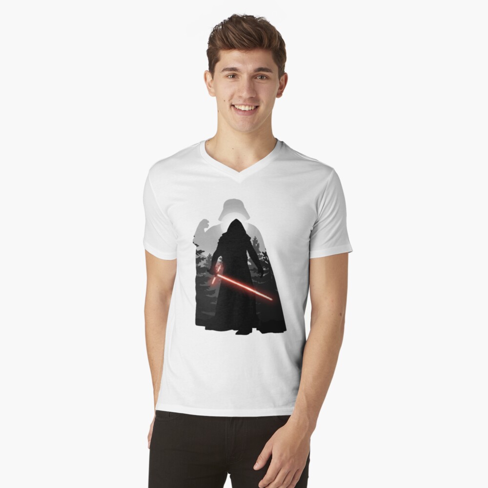 Vista previa del artículo con la obra «Camiseta de cuello en V», diseñado y vendido por Digital-Dweller.