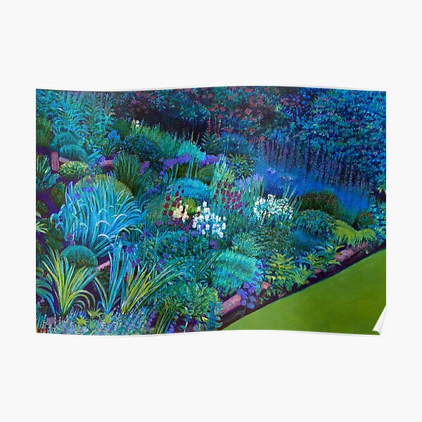 Blue garden Poster