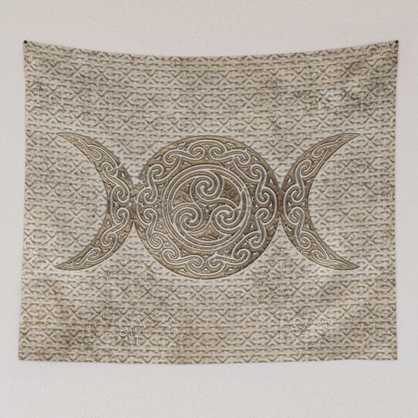 Item preview, Triple moon- Triskelion - Vintage Gold designed and sold by k9printart.
