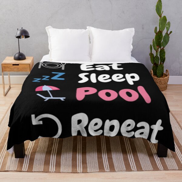 Item preview, Eat sleep pool repeat funny designed and sold by Boss Bubble.