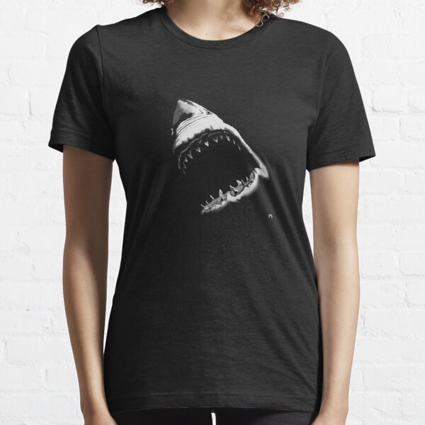 Great White Vintage 80s Metal Shark T-Shirt, White, Boxy Small (Tagged XL)(Measures  24.5” Long, 20” Pit To Pit)